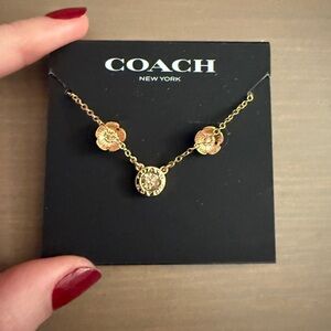 Coach Gold Floral Necklace